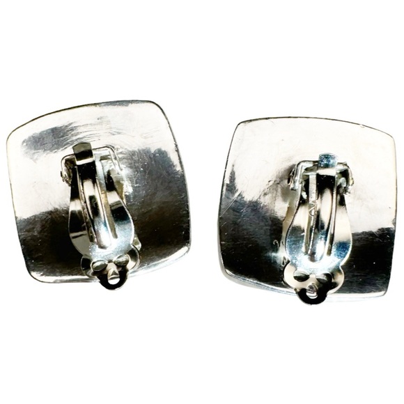 Simon Sebbag 80”s Silver & Vermeil Gold Clip Earrings - Picture 9 of 16